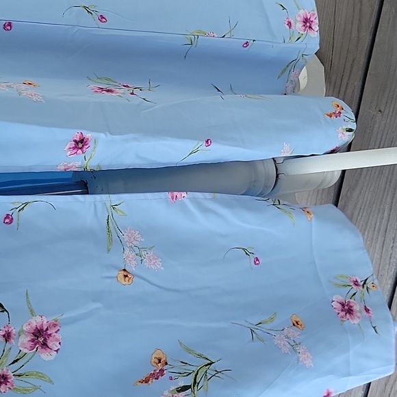 NWT Lulu's Blooming Vision Light Blue Floral Print Maxi Dress - Picture 9 of 11